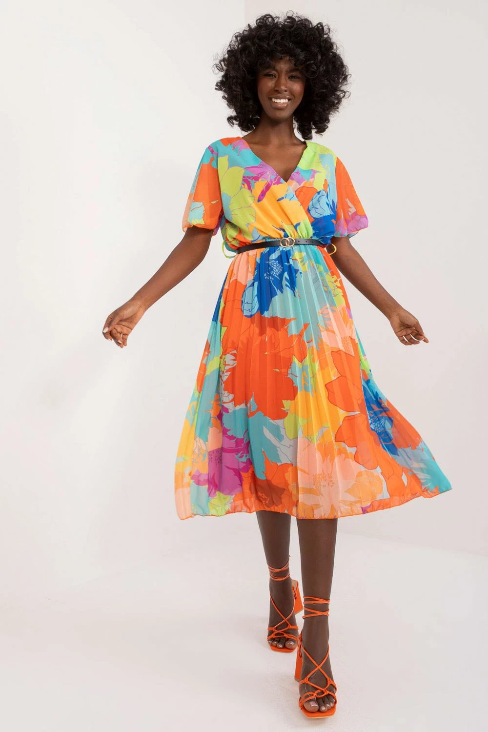 Fustan Italy Moda 196451, portokalli