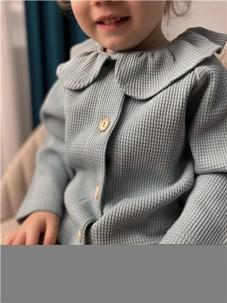 Xhaketë foshnje, New Baby, Laura, 100% pambuk, madhësi 56 (0–3m), për vajza, gri