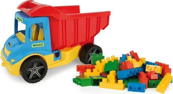 Kamion lodër Wader Multi Truck Dump Truck me blloqe, 38 cm, Kuq