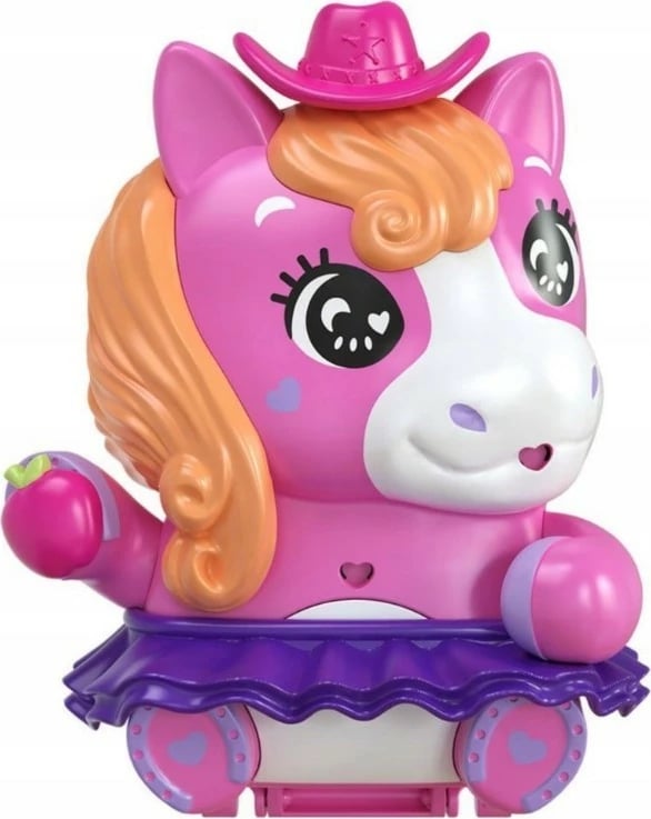 Set lodrash Polly Pocket Pony Rodeo, Mattel, JFG56/JCR39, me figurina dhe aksesorë, Rozë Set lodrash Polly Pocket Pony Rodeo, Mattel, JFG56/JCR39, me figurina dhe aksesorë, Rozë