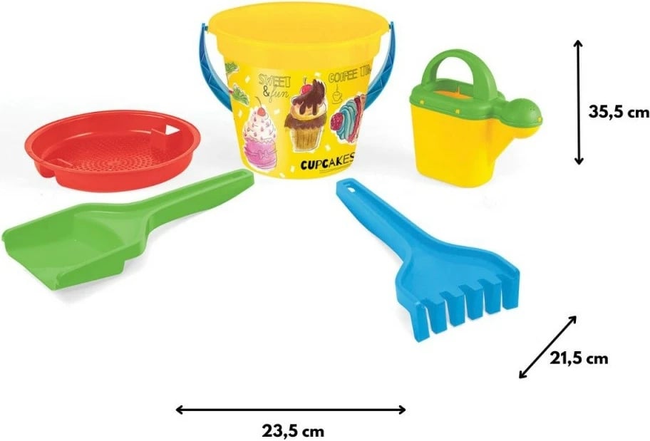 Set lodrash për rërë Wader 75030, 5 pjesë, plastikë, ngjyra të përziera