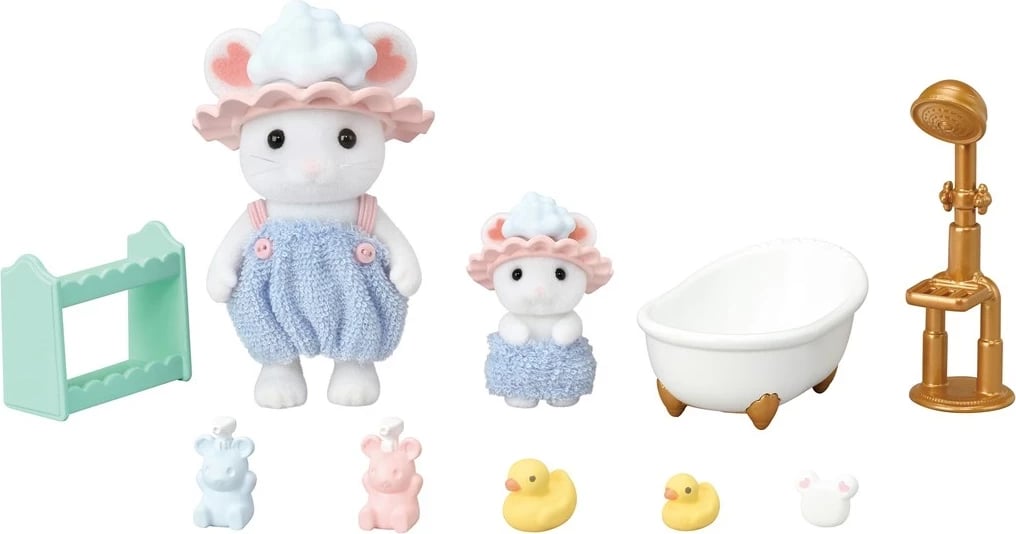 Set lodrash Sylvanian Families EPOCH 5805 me kukulla dhe aksesorë, multi