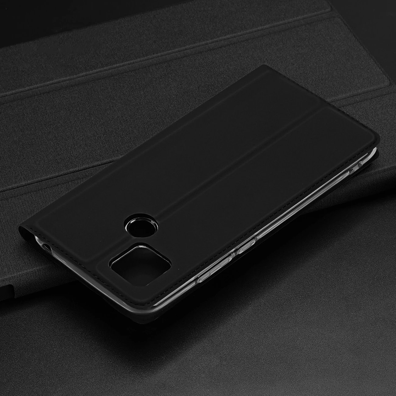 Mbështjellës Dux Ducis Skin Pro për Oppo Reno 8 Pro, me kapak, xhep për kartela, funksion standi, Kaltër