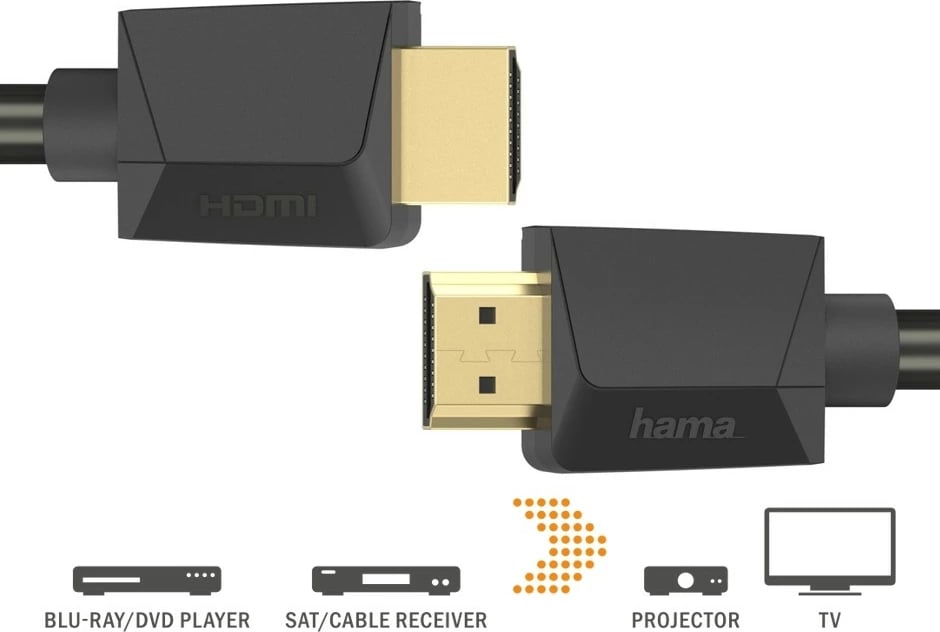 Kabllo HDMI Hama 205007, 5m, 4K, e zezë