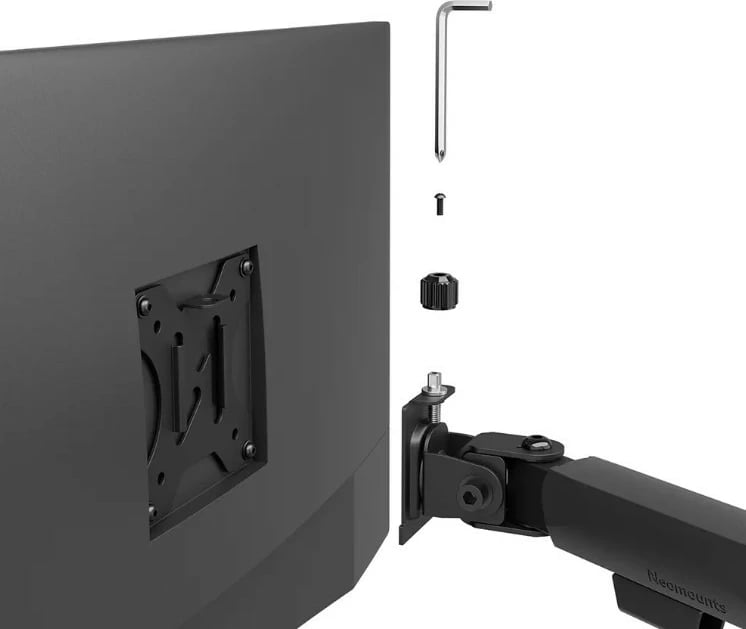 Krah monitori Neomounts DS60-600BL3 për 3 monitorë, tavolinë, i zi