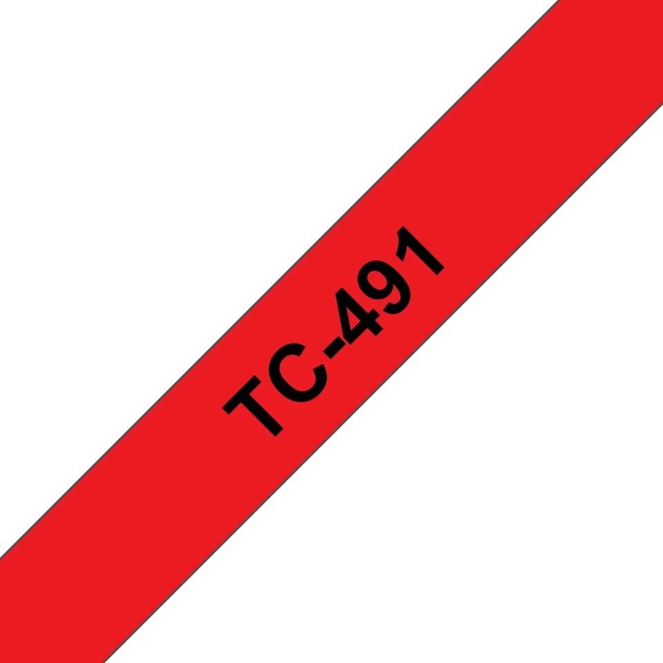 Toner Brother P-Touch TC-491, 9mm, e kuqe/zi