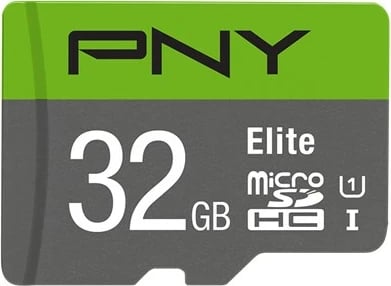 Kartelë memorie MicroSDHC PNY Elite 32 GB, Class 10, e gjelbër