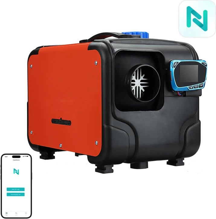 Ngrohës parkimi BlitzWolf BW-AH-H2-BT, 5kW, dizel, me Bluetooth dhe telekomandë, zi-portokalli
