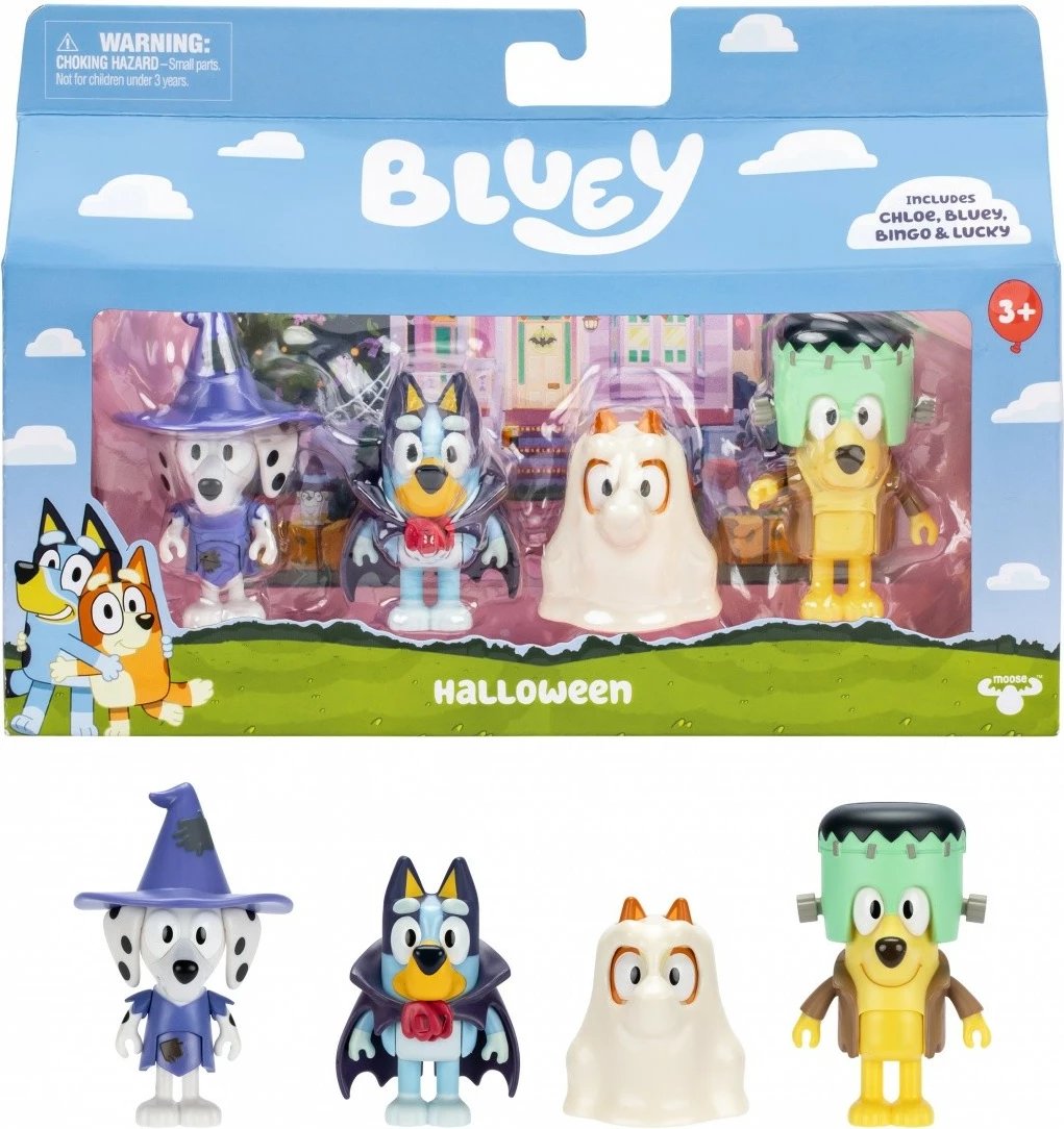 Set figurina Bluey Tm Toys BLU17655, 4 copë, Halloween