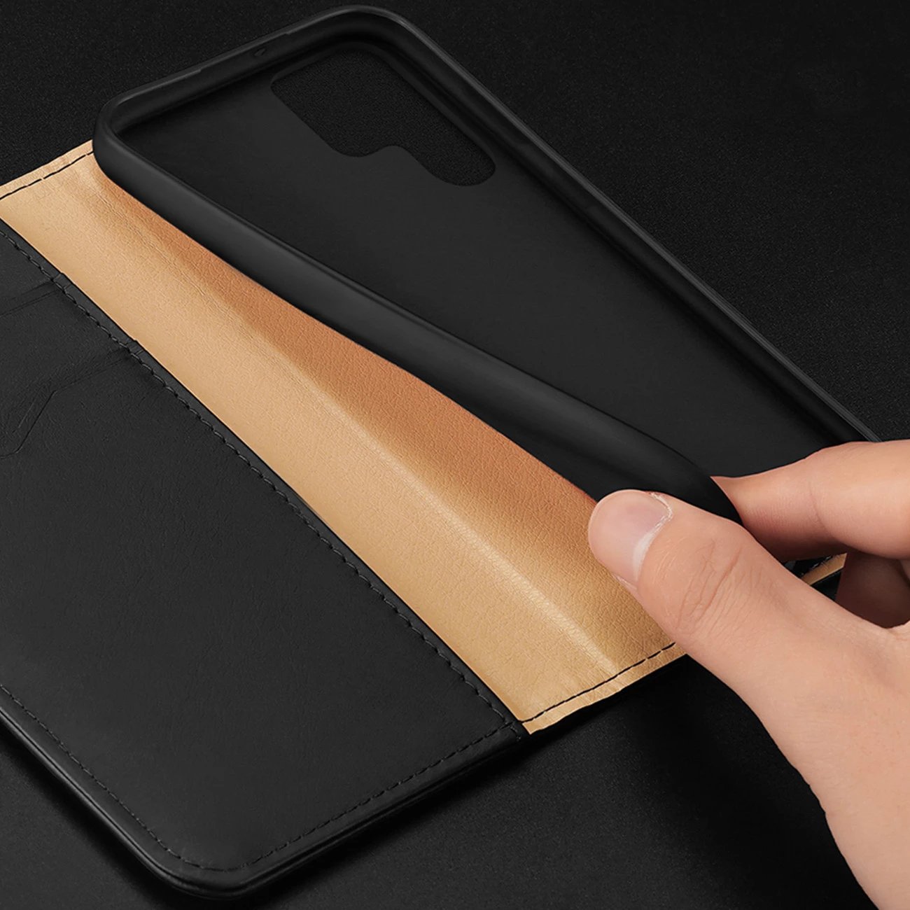 Mbështjellës Dux Ducis Hivo për Samsung Galaxy S23+, me kapak, portofol, RFID blocker, i zi