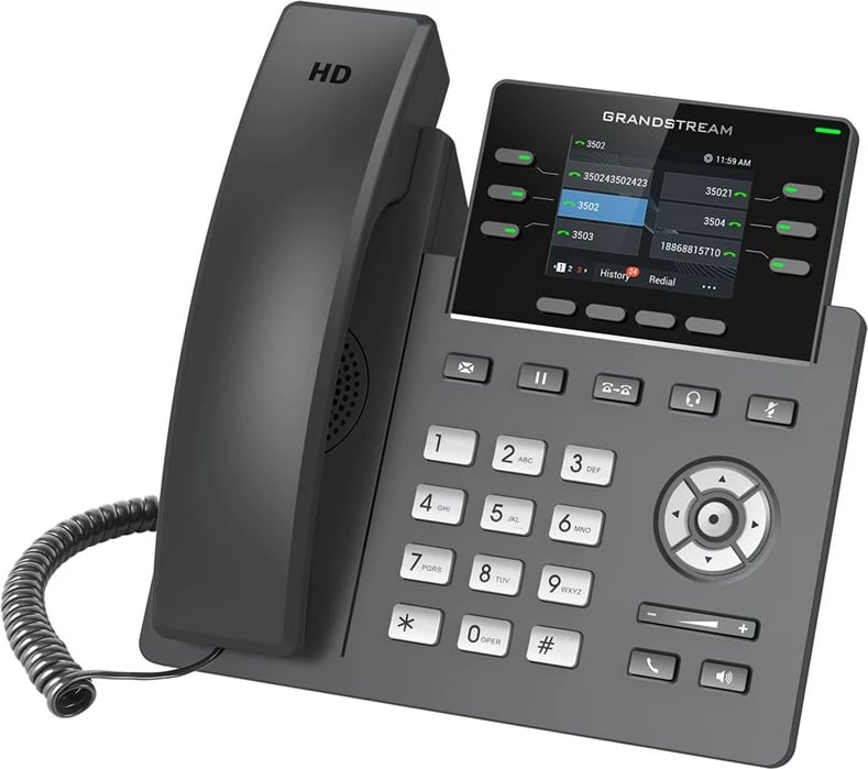 Telefon IP Grandstream GRP2613W, 4 linja, TFT, i zi