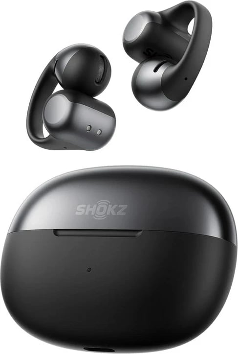 Kufje SHOKZ OpenDots ONE, pa tela, Bluetooth, Ear-clip-on, të zeza