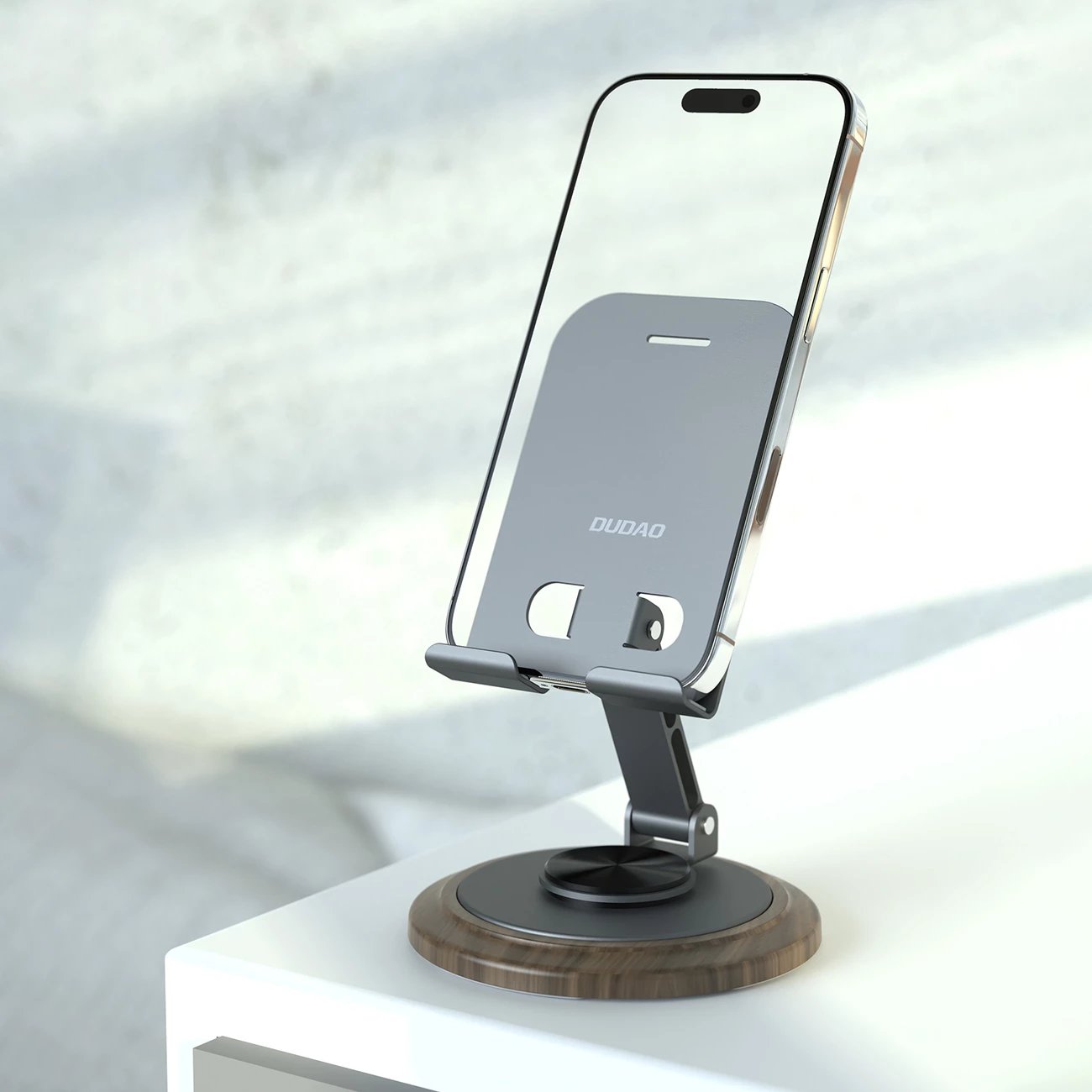 Mbajtës telefoni Dudao F17M, metal, 360°, Gri