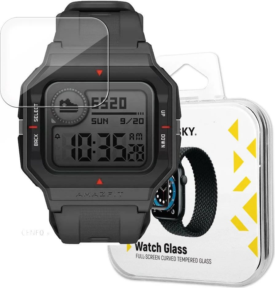 Xham mbrojtës hibrid për smartwatch Wozinsky Watch Glass për Xiaomi Amazfit Neo, zi