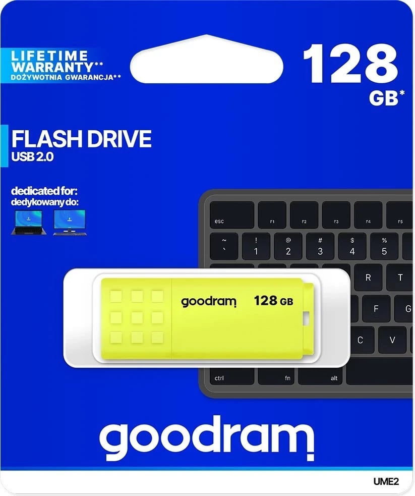 USB GoodRam, 128 GB UME 2, e verdhë