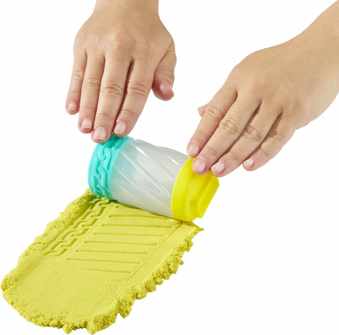 Set plastelinë dhe rërë kinetike MGA Wonder Factory Never Dry, e kuqe dhe e verdhë