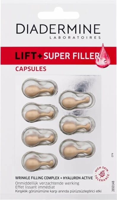 Serum për fytyrë Diadermine Lift+ Super Filler Capsules për femra, 7 copë