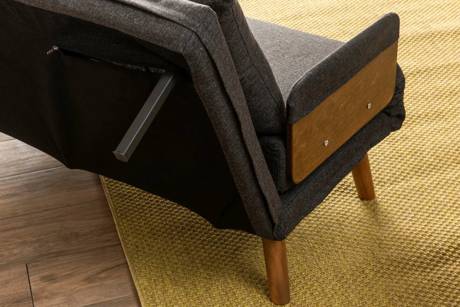 Divan-krevat dy vendesh, Cosmo, ngjyrë gri e errët