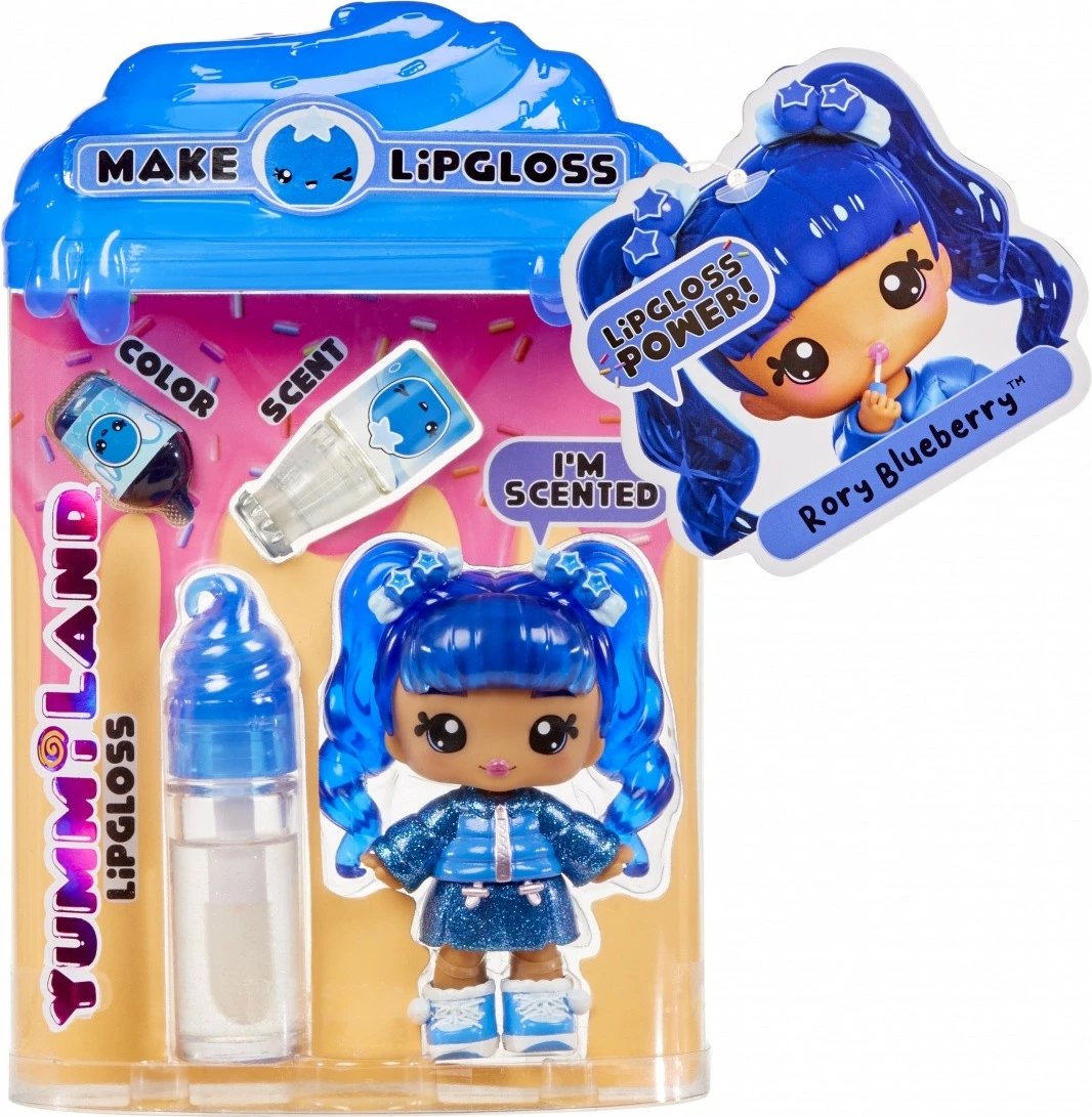 Set lodër dhe lipgloss Yummiland MGA Rory Blueberry, për vajza, me aromë boronicë