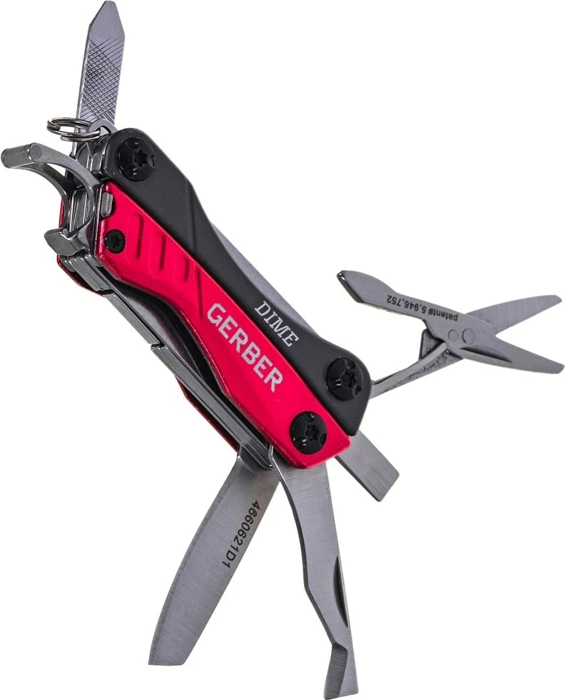 Multitool Gerber Dime, 70 mm, Inox, Kuqe