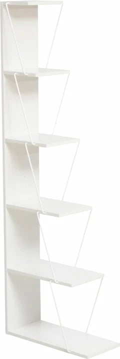 Raft librash mini Tars, ngjyrë e bardhë, 130x22x146cm, set prej 2 copësh