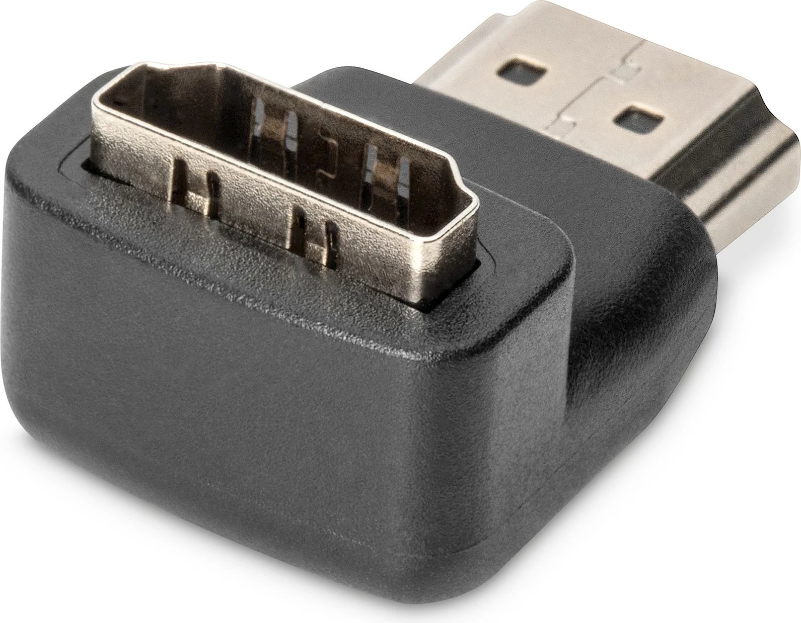 Adapter HDMI Digitus, 90° i lakuar, HDMI Type A, i zi