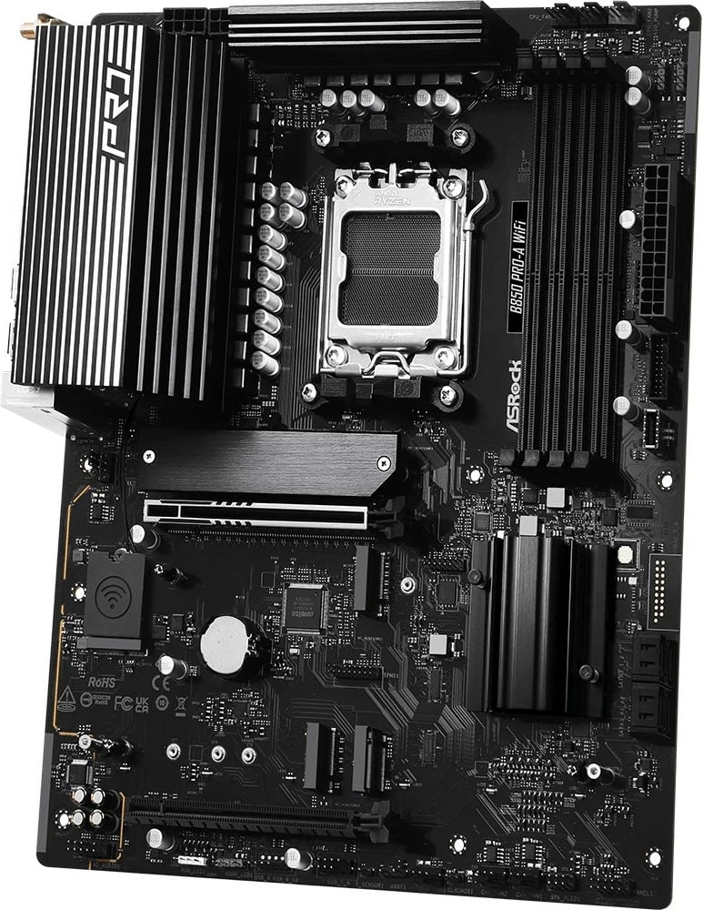 Pllakë amë ASRock B850 Pro-A WiFi, Socket AM5, DDR5, 256GB, WiFi 6E, Bluetooth, ATX