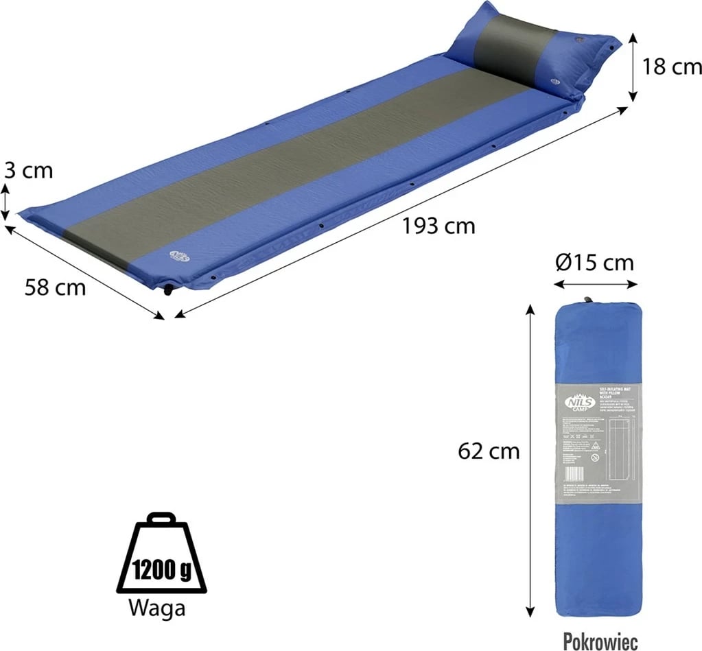 Dyshek vetëfryrës NILS eXtreme NC4349, Blu-gri