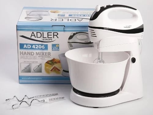 Mikser qëndror Adler AD 4206, 300 W, Bardhë, Zi