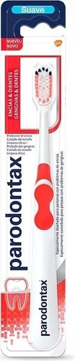 Furçë dhëmbësh Parodontax Gums & Teeth e kuqe e bardhë