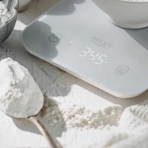 Peshore kuzhine, Adler, AD 3181, kapacitet 10 kg, ekran LED, platformë xhami e temperuar 3 mm, gri