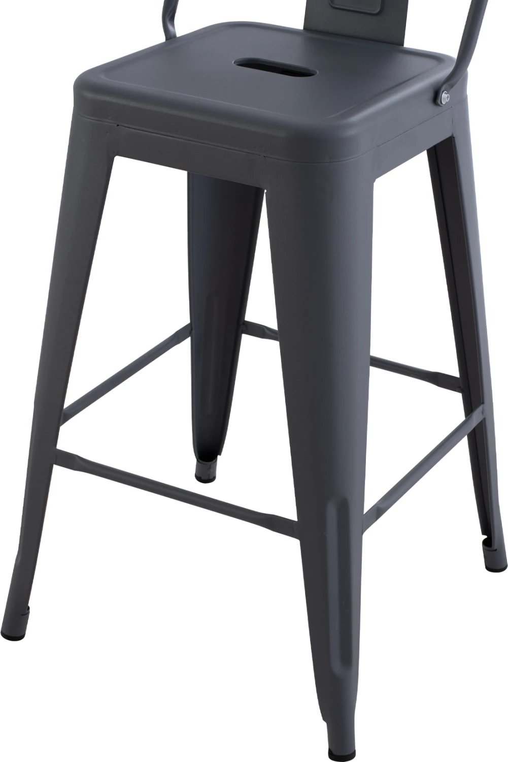 Karrige për bar Melita, lartësi mesatare, metalike, ngjyrë gri, FH8574.10, 42x42x98 cm