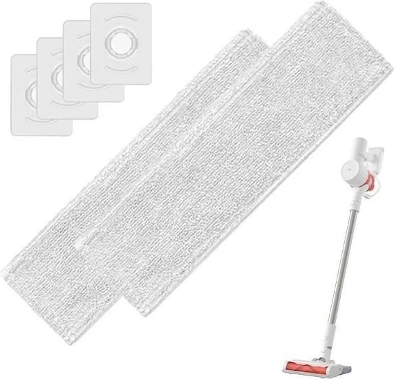 Set mopash zëvendësuese Xiaomi për G10, 2 copë mop, 4 filtra, Bardhë