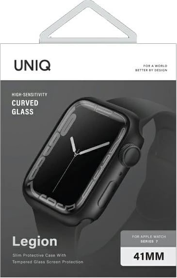 Mbështjellës UNIQ Legion për Apple Watch Series 7/8/9/SE2 41mm, zi