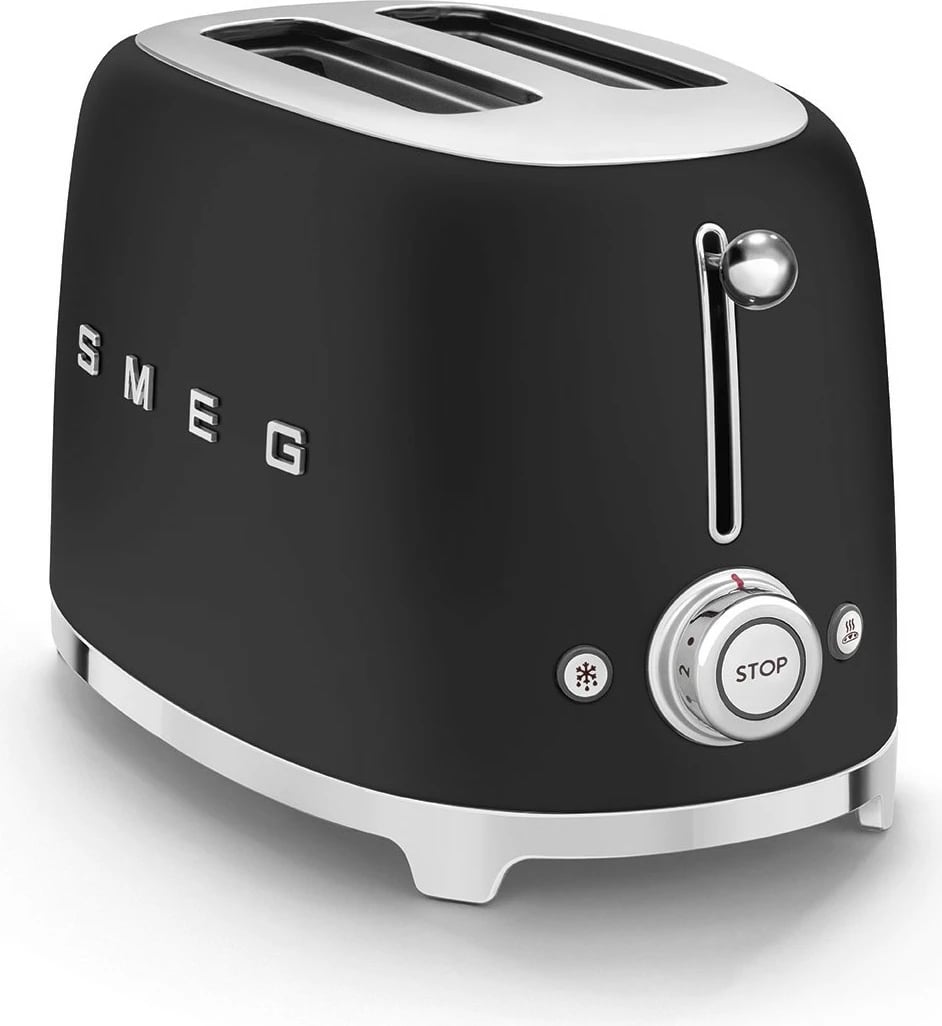 Toaster SMEG TSF01BLMEU, 950W, 2 feta, ngjyrë e zezë