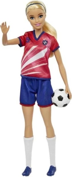 Kukull Barbie Mattel HCN17 lojtare futbolli, e kuqe