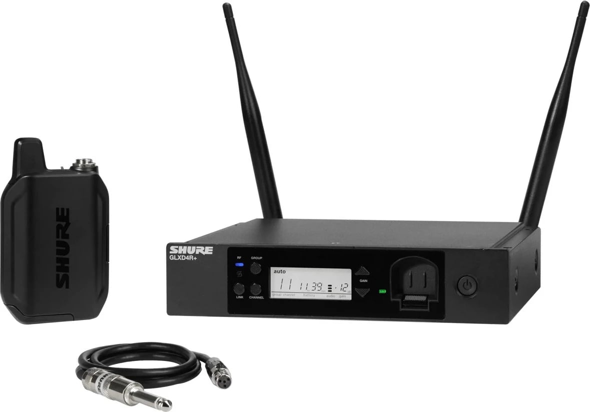 Sistem pa tela për kitarë Shure GLXD14R+E-Z4 me bodypack dhe kabllo W302