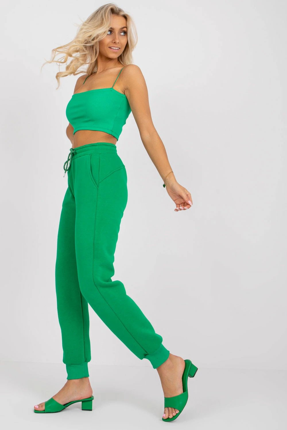 Pantallona sportive femra Ex Moda model 166632, të gjelbra