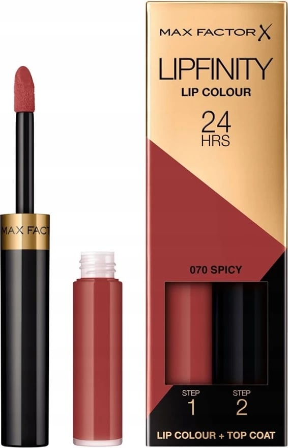 Buzëkuq për femra Max Factor Lipfinity Lip Colour Dual-Phase Long-Lasting Liquid 070 Spicy, 4g