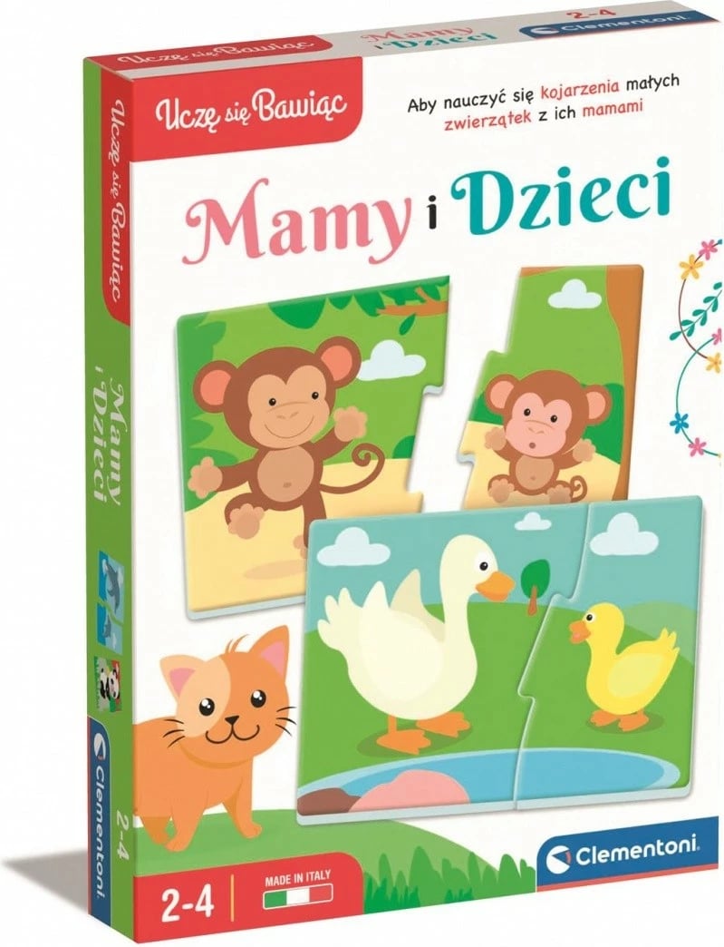 Puzzle edukativ Clementoni Mother and Children, karton, për fëmijë 2-4 vjeç