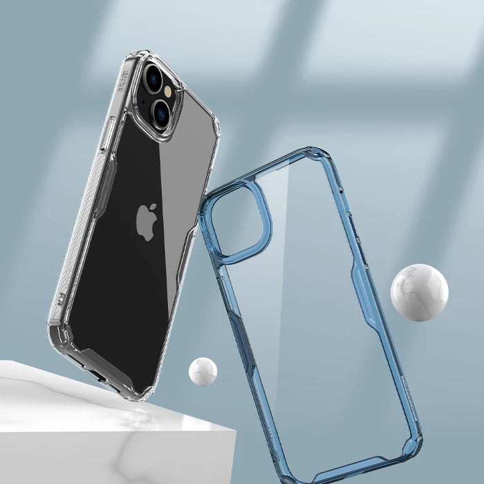 Mbështjellës Nillkin Nature Pro për iPhone 15, Transparent, i bardhë
