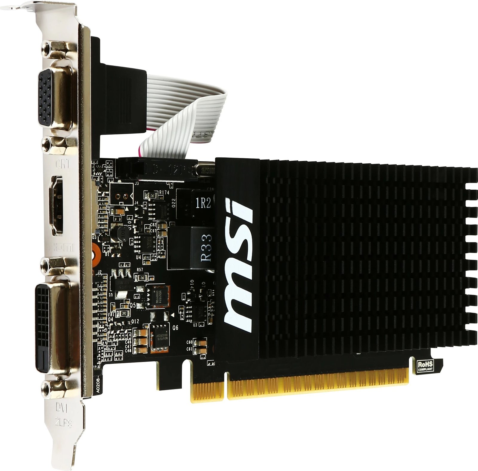 Kartelë grafike MSI GT 710 2GD3H LP, GeForce GT 710, 2 GB, GDDR3, 64 bit, e zezë