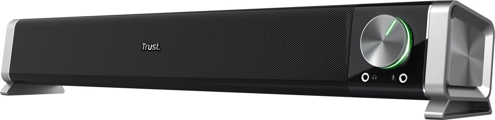 Soundbar Trust Asto, për PC, 6W RMS, AUX/USB, e zezë/argjendtë