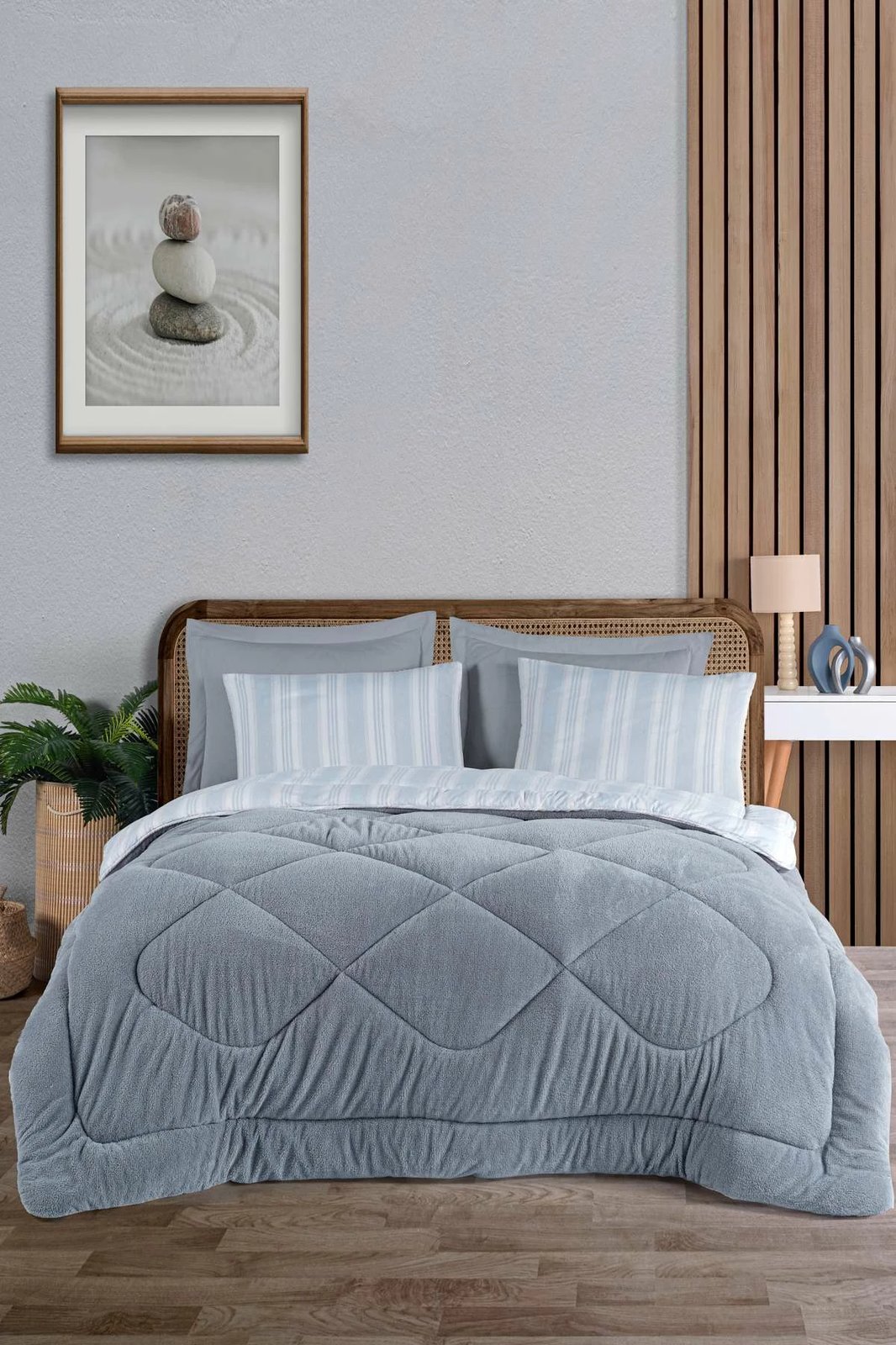 Set këllëfësh jastëku (2 copë), L'essentiel, Soft Line, ngjyrë gri