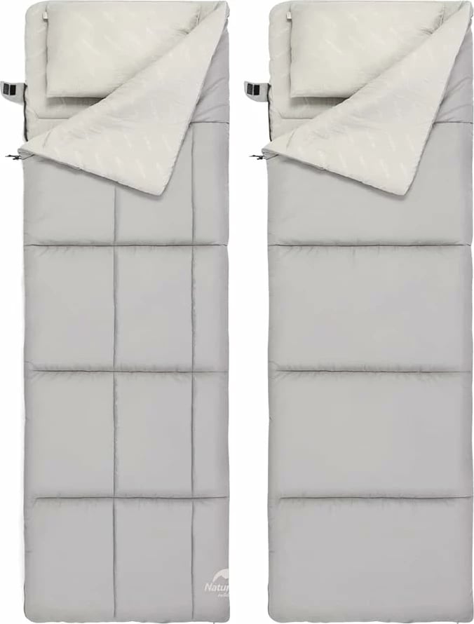 Thes gjumi dopio me jastëk Naturehike, 48 x 40 x 7.62 cm, hiri