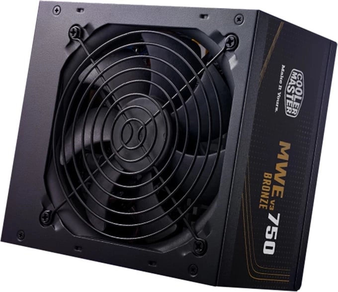 Kasë Cooler Master MWE BRONZE 750 V3, 750W, ATX, jo-modulare, e zezë