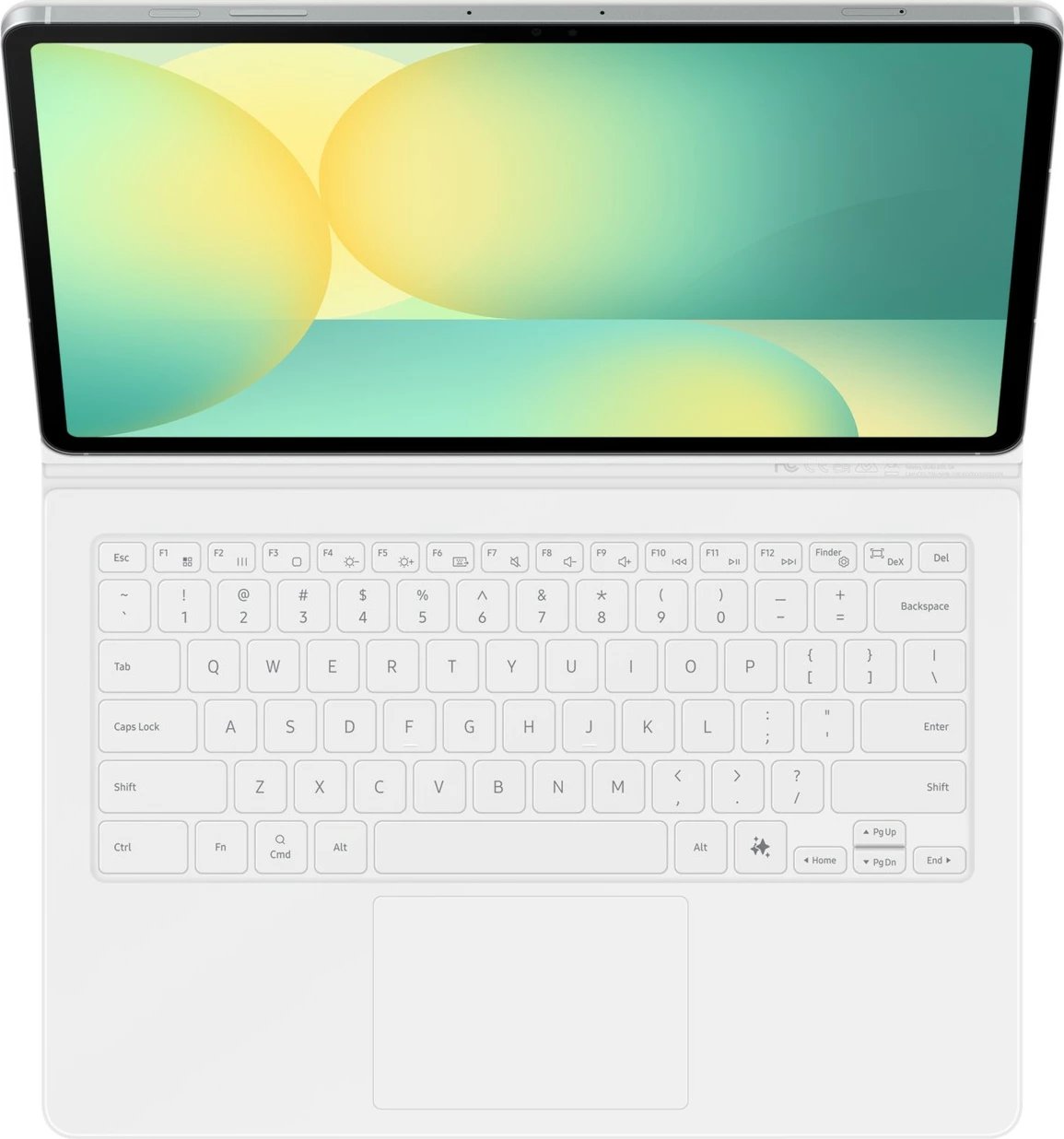 Mbështjellës tastierë Samsung EF-DX625, QWERTZ, Gjermanisht, Trackpad, Galaxy Tab S10 FE+, Bardhë