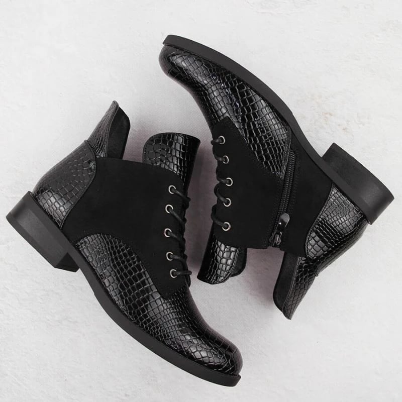 Çizme të shkurta për femra Vinceza, të zeza