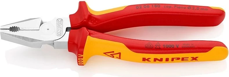 KNIPEX 02 06 180 pinca, e kuqe