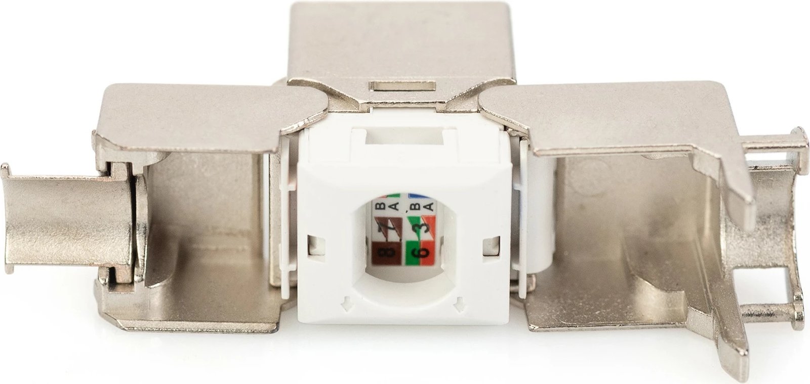 Keystone Jack Digitus Cat6a RJ45, i mbrojtur, metalik